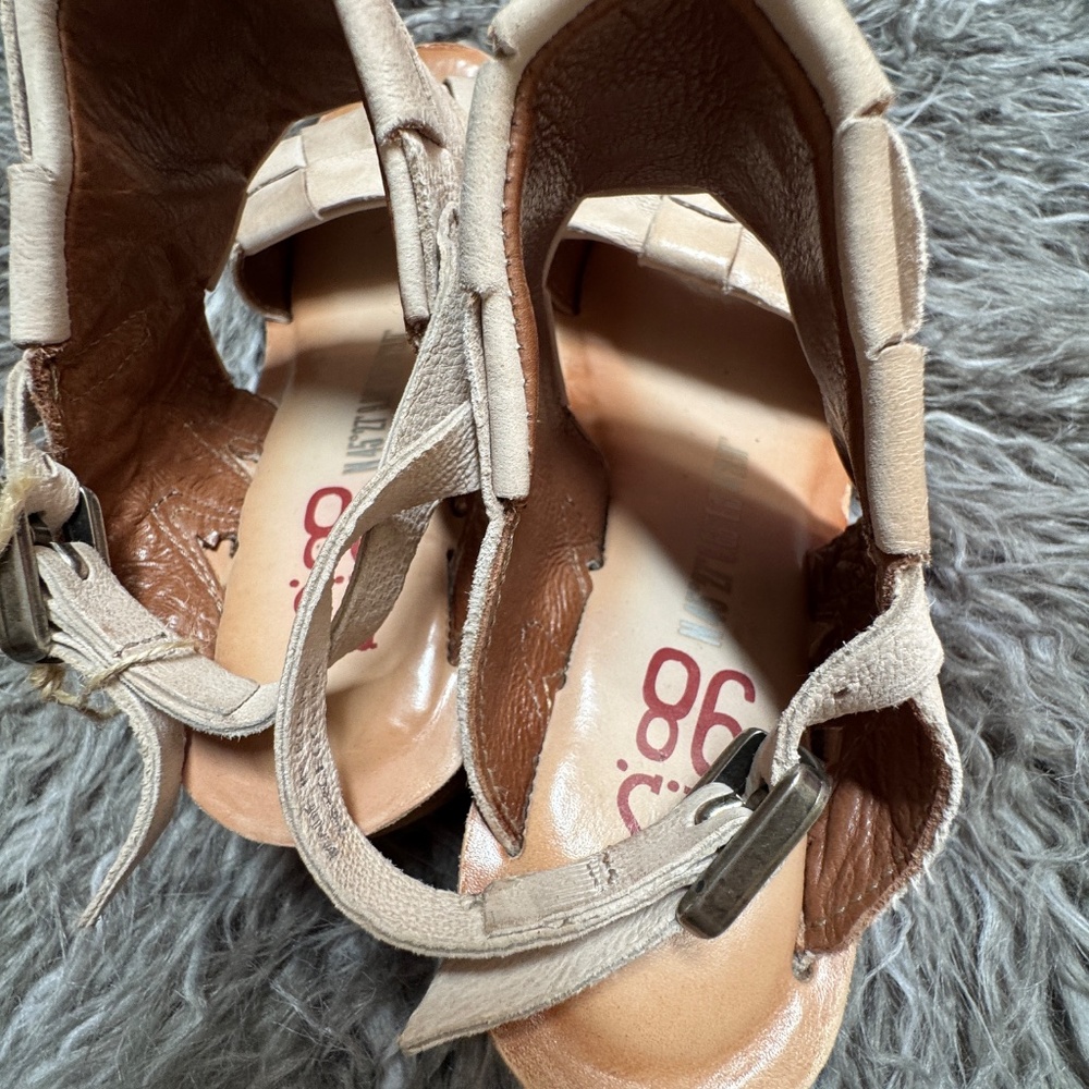 A.S.98 Nasser Woven Leather Wedge Platform Sandal 38 - Picture 6 of 12